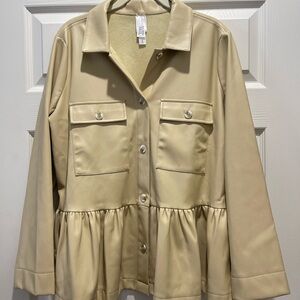 Chic Tan Utility Jacket for Women